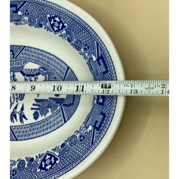 Buffalo China Blue Willow Large Oval Platter 12 1/2" Restaurant Ware - Picture 7 of 9